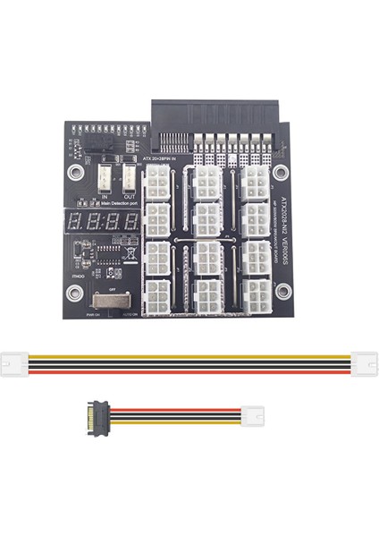 Madencilik Breakout Kartı 12 Port 6pin Konnektör Güç Modülü Hp 500W 800W 1400W 1600W Psu Gpu Grafik Kartı Için (Yurt Dışından)