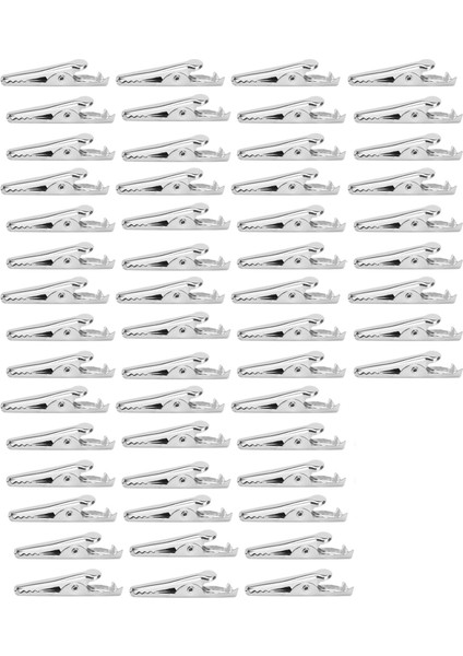 50 Adet Gümüş Ton Metal Timsah Klip Timsah Kelepçeleri (Yurt Dışından)