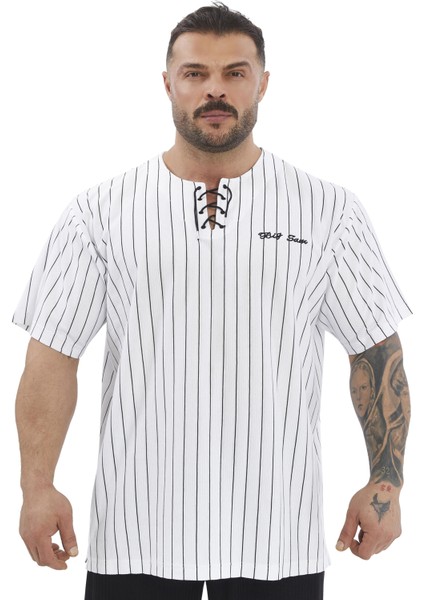 Oversize Pamuk Tişört, Bağcıklı Rag Top Big Sam 3371