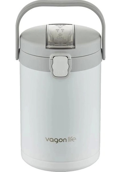 Vagonlife Çelik Yemek Kabı Tek Hazneli Iki Bölmeli Lunch Box BL10089 2100 ml