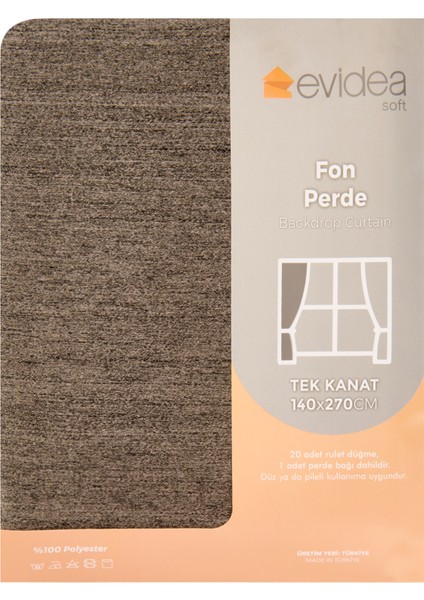 Soft Lis Fon Perde - Antrasit - 140X270 cm