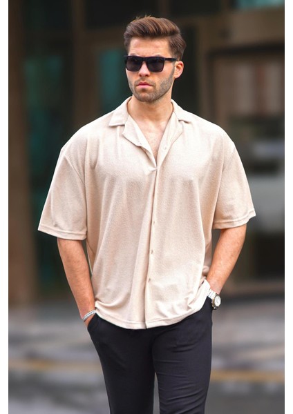 Bej Kısa Kollu Erkek Gömlek 6736 fiyatları