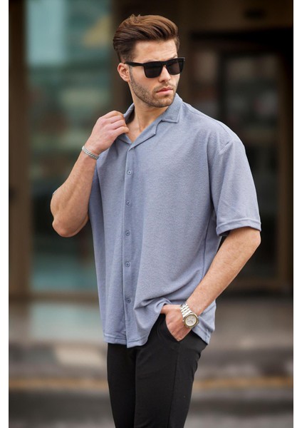 Indigo Kısa Kollu Erkek Gömlek 6736 fiyatları