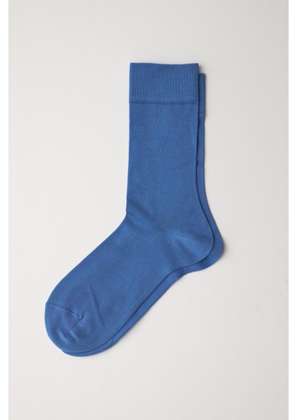 Merserize Erkek Soket Çorap Koyu Mavi