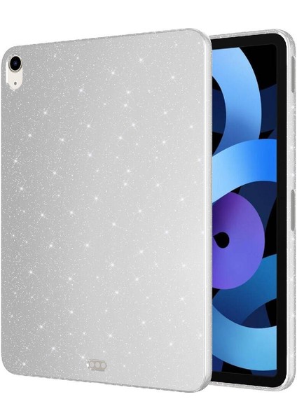 Apple iPad 11.nesil 2025 Simli Parlak Görünümlü Tablet Koton Kılıf - Derin Mor