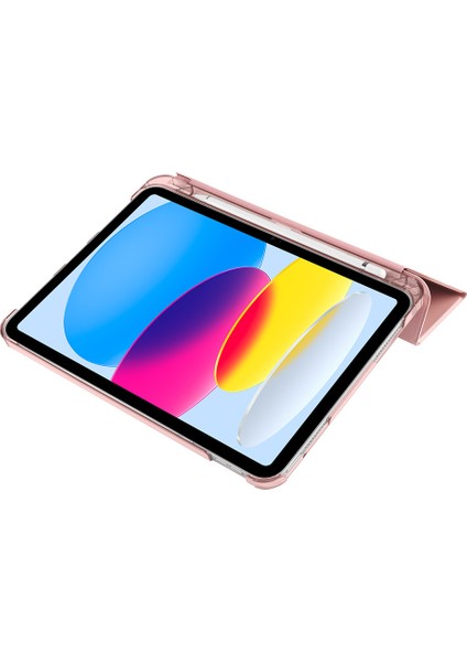 Apple iPad 11.nesil 2025 Uyumlu Uyku Modlu Standlı Smart Cover Kalem Bölmeli Standlı 1-1 Kılıf - Siyah indirimleri