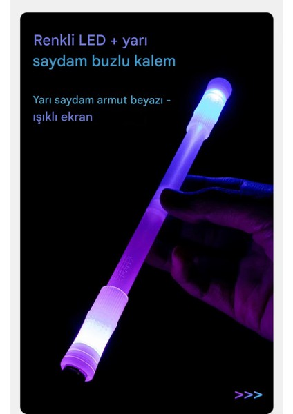 Işıkdans 7 Renkli LED Işıklı Döner Kalem - Çocuklar Için Eğlenceli ve Eğitici Spinner Kalem 22 cm Kaymaz Polipropilen indirimleri