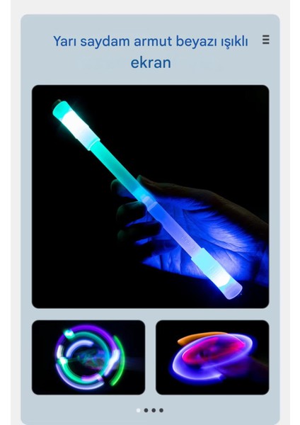 Işıkdans 7 Renkli LED Işıklı Döner Kalem - Çocuklar Için Eğlenceli ve Eğitici Spinner Kalem 22 cm Kaymaz Polipropilen