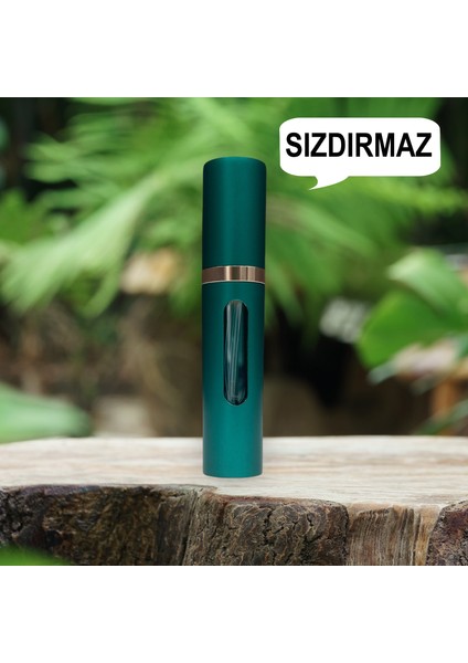 Metal Sızdırmaz Taşınabilir Mini Doldurulabilir Boş Küçük Seyahat Cep Parfüm Şişesi-Yeşil indirimleri