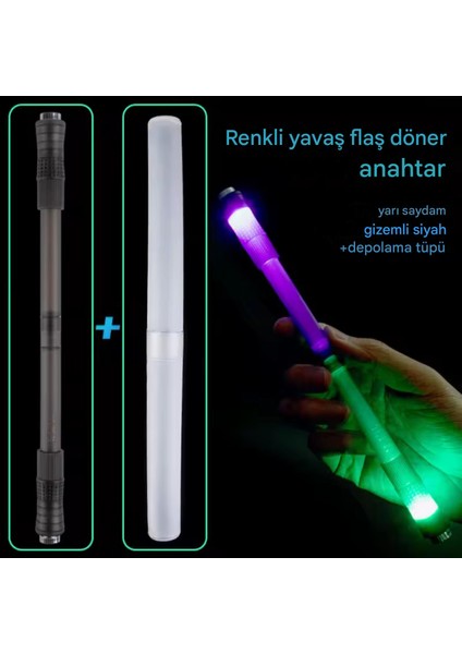 LightDance 7 Renkli LED Işıklı Döner Kalem - Çocuklar için Eğlenceli ve Eğitici Spinner Kalem 22 cm x 1.6 cm Kaymaz Polipropilen modelleri