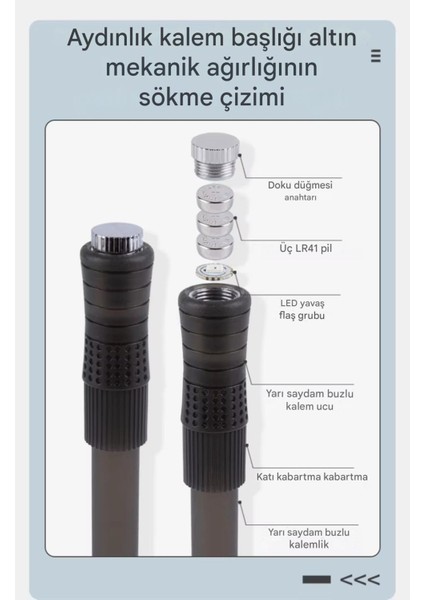 LightDance 7 Renkli LED Işıklı Döner Kalem - Çocuklar için Eğlenceli ve Eğitici Spinner Kalem 22 cm x 1.6 cm Kaymaz Polipropilen
