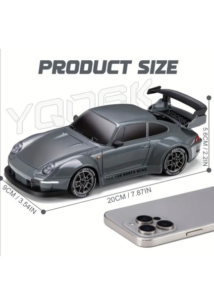 Porsche 911 Drift 4x4 Uzaktan Kumandalı 1:24 Şarjlı RC Araba 2.4ghz 4WD 20Km/s