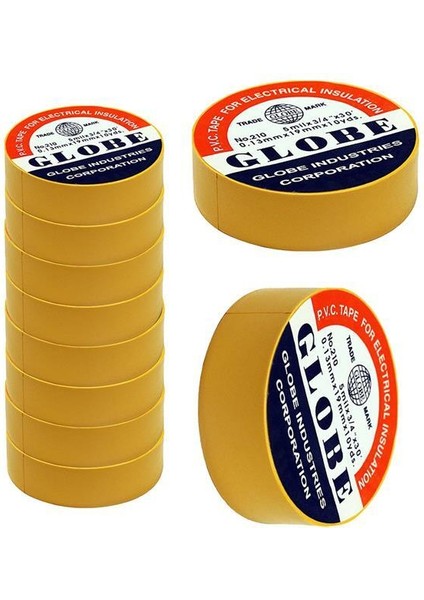 0.13MMX19 MM SARI İZOLE BANT (10LU PAKET)