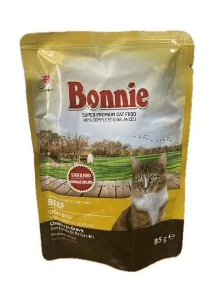 Sığır Etli Kısırlaştırılmış Kedi Yaş Mama 85 gr
