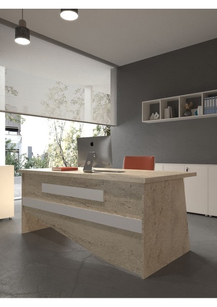 Festival Ofis Masası - OFİS-10-8-1-180X90 Beyaz - Beyaz