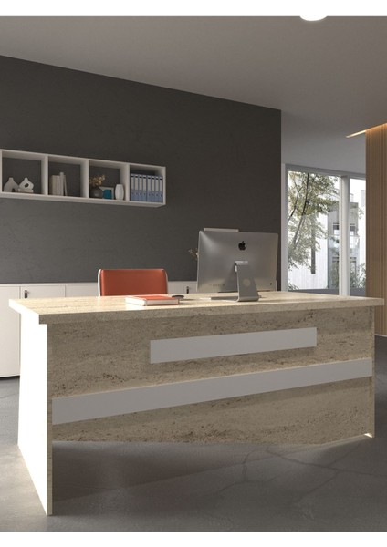 Festival Ofis Masası - OFİS-10-8-1-180X90 Beyaz - Beyaz modelleri