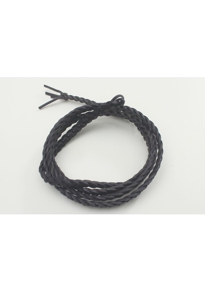 8-12 Mm Yassı Örgülü Naturel (doğal) Deri Kordon (1 Metre)