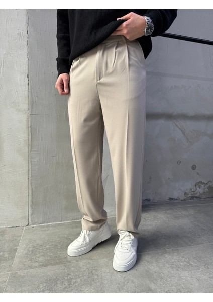 Erkek Rahat Kalıp Pileli Kumaş Pantolon fiyatları