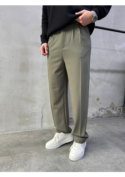 Erkek Rahat Kalıp Pileli Kumaş Pantolon fiyatları