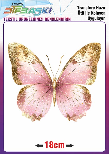 Kelebek Ütü ile Yapışan Tekstil Transfer Baskı