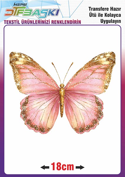 Kelebek Ütü ile Yapışan Tekstil Transfer Baskı