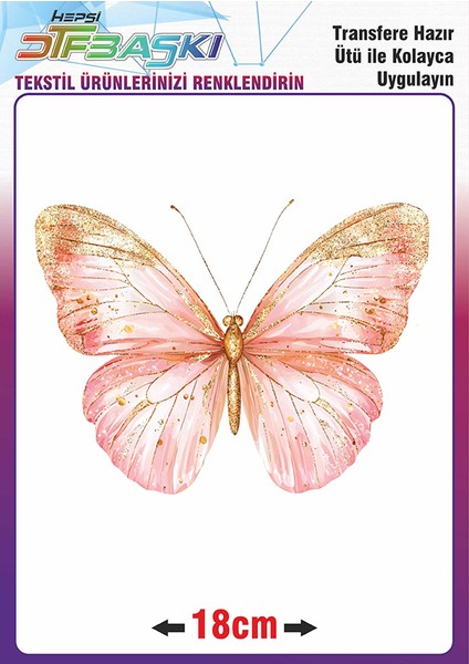 Kelebek Ütü ile Yapışan Tekstil Transfer Baskı