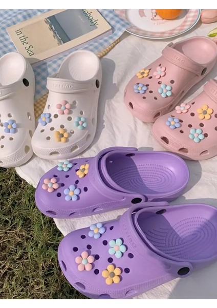 Crocs Terlik Süsü, Çiçek (4 Adet), Terlik Aksesuarı