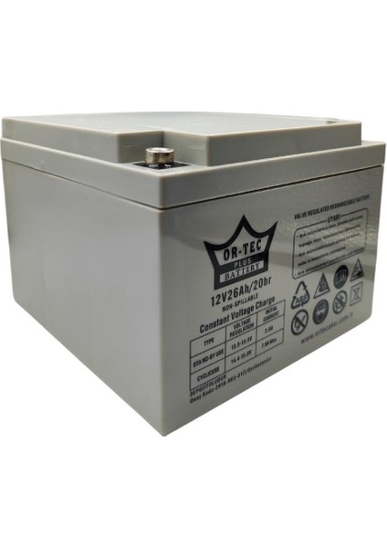 Ortec 12V 26AH Bakımsız Kuru Ups Aküsü modelleri