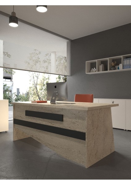 Festival Ofis Masası - OFİS-10-8-4-180X75 Beyaz - Antrasit