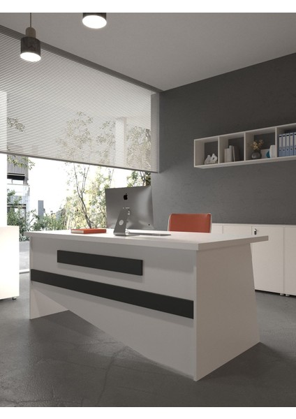 Festival Ofis Masası - OFİS-10-1-4-120 x 90 Beyaz - Antrasit