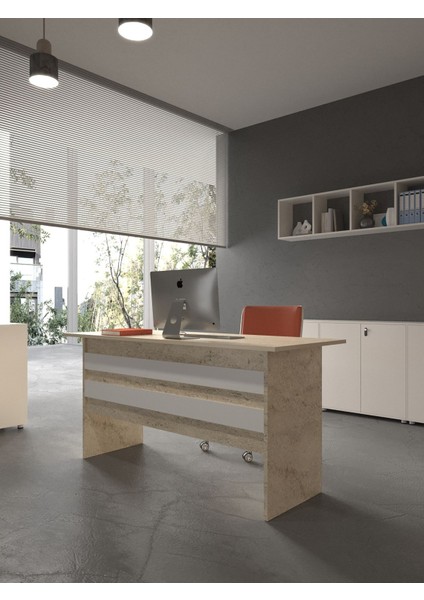 Festival Ofis Masası - OFİS-1-8-1-120X75 Beyaz - Beyaz