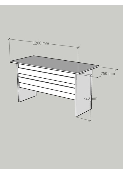 Festival Ofis Masası - OFİS-1-8-1-120X75 Beyaz - Beyaz fırsatları