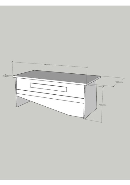 Festival Ofis Masası - OFİS-10-4-6-120X90 Beyaz - Çam fırsatları