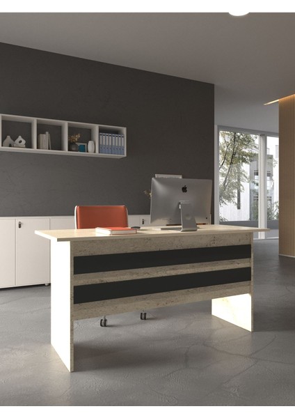 Festival Ofis Masası - OFİS-1-8-4-140 x 60 Beyaz - Antrasit