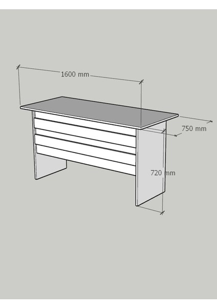 Festival Ofis Masası - OFİS-1-1-2-160X75 Beyaz - Ceviz fırsatları