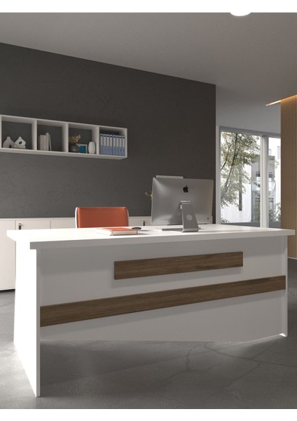 Festival Ofis Masası - OFİS-10-1-2-140X90 Beyaz - Ceviz modelleri