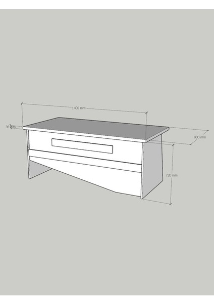 Festival Ofis Masası - OFİS-10-1-2-140X90 Beyaz - Ceviz fırsatları