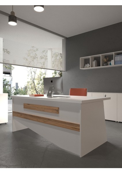 Festival Ofis Masası - OFİS-10-1-6-160X90 Beyaz - Çam modelleri