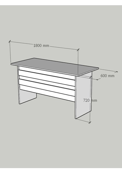 Festival Ofis Masası - OFİS-1-4-8-180X60 Beyaz - Travelter fırsatları