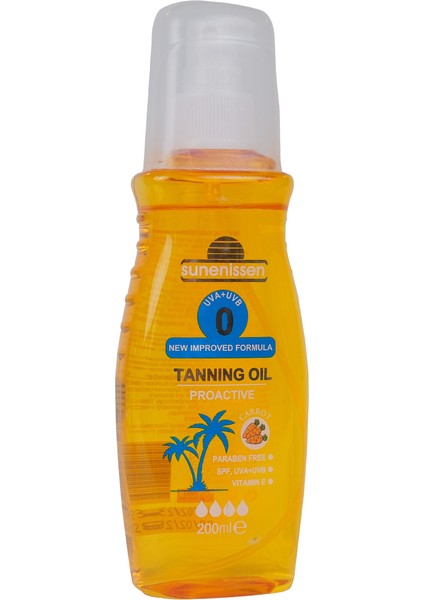 Sunenıssen 0 Faktör Bronzlaştırıcı Havuç Yağı 200 ml