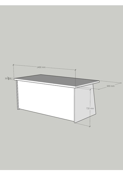 Festival Ofis Masası - OFİS-2-6-4-140X90 Beyaz - Antrasit fırsatları