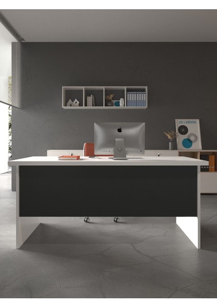 Festival Ofis Masası - OFİS-2-1-4-120 x 75 Beyaz - Antrasit