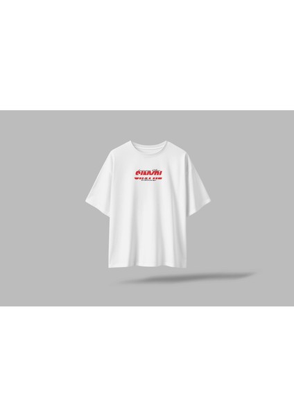 Herşey Biter Sinyal Bitmez Yazılı Baskılı Oversize Unisex T-Shirt
