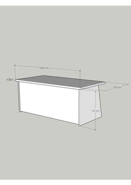 Festival Ofis Masası - OFİS-2-2-8-160X75 Beyaz - Travelter fırsatları