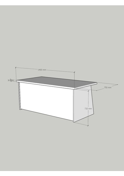 Festival Ofis Masası - OFİS-2-8-1-140X75 Beyaz - Beyaz fırsatları