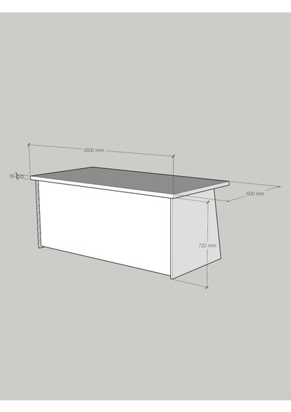 Festival Ofis Masası - OFİS-2-1-1-160X60 Beyaz - Beyaz fırsatları