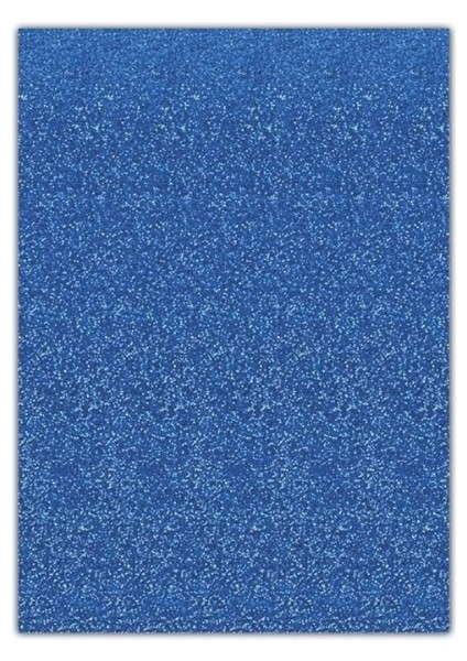 Yapışkanlı Simli Eva 50X70 Mavi Rulo Şeklinde