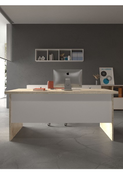 Festival Ofis Masası - OFİS-2-8-1-160X75 Beyaz - Beyaz fiyatları