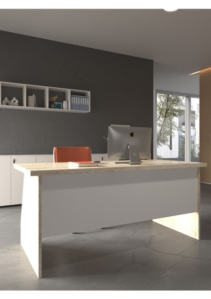 Festival Ofis Masası - OFİS-2-8-1-160X75 Beyaz - Beyaz modelleri