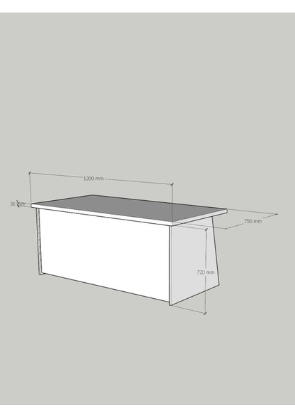 Festival Ofis Masası - OFİS-2-6-4-120X75 Beyaz - Antrasit fırsatları